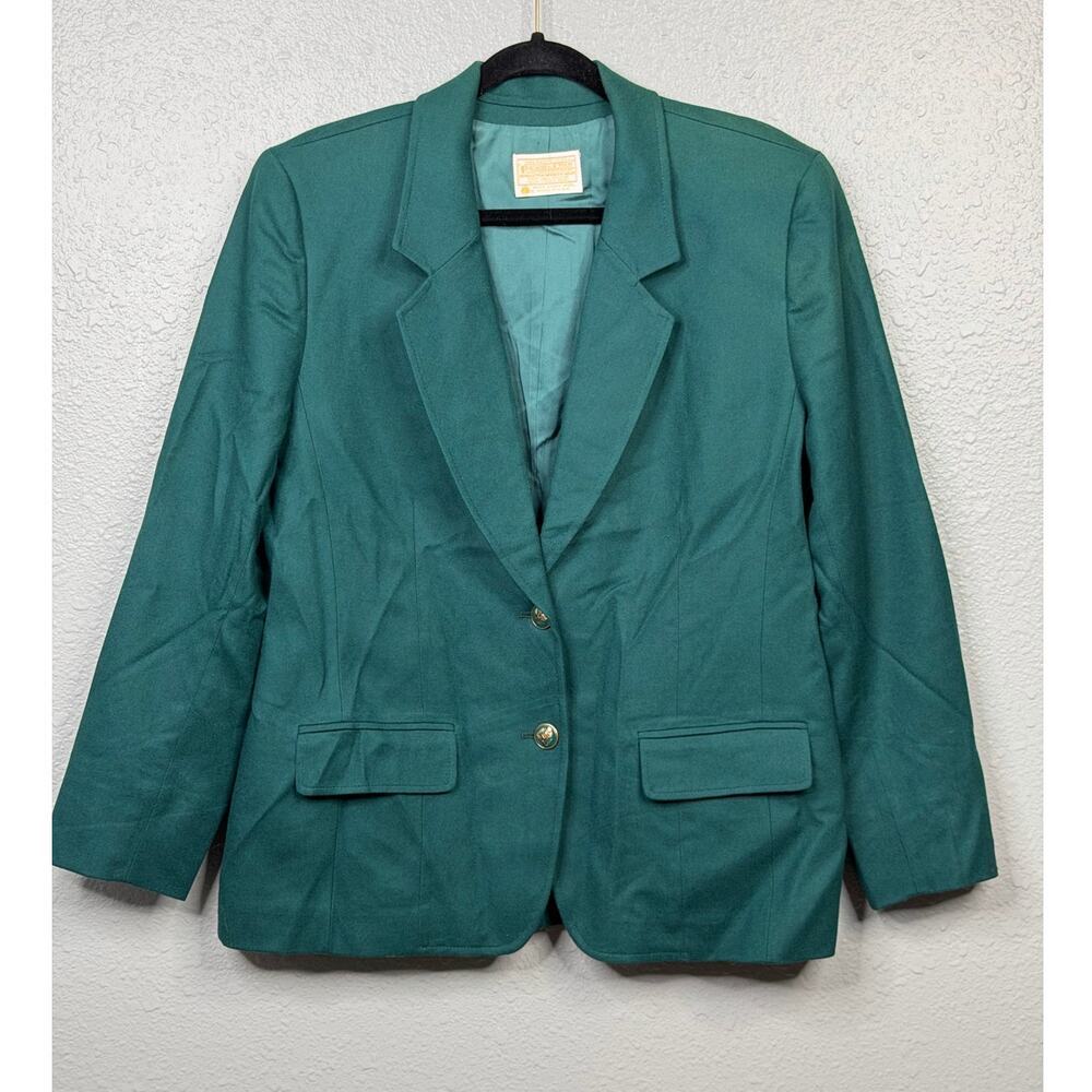 Pendleton Vintage Women’s Green 100% Wool Blazer / Size-12